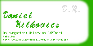 daniel milkovics business card
